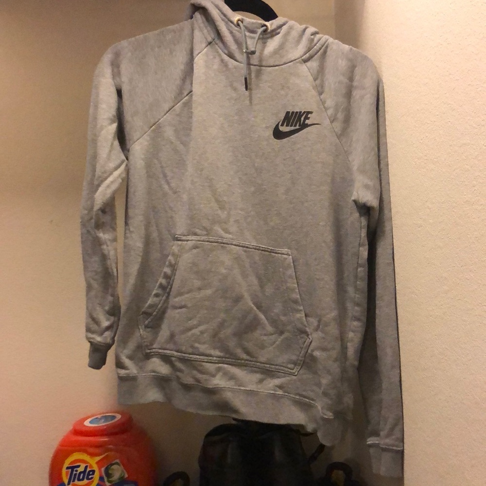 DARK GREY NIKE HOODIE - SIZE SMALL